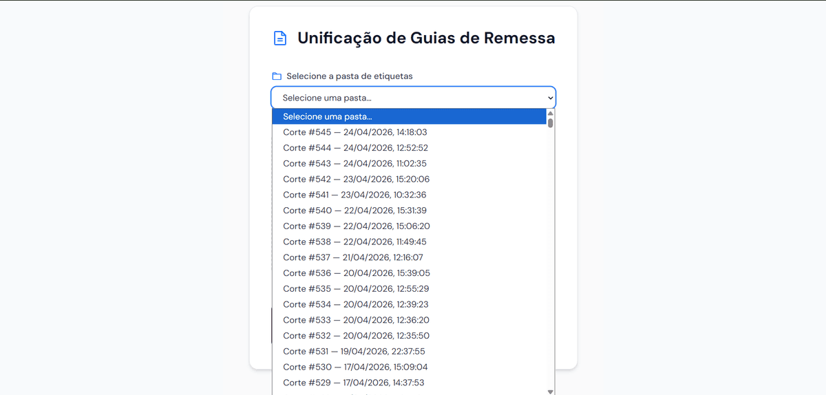 Sistema de Unificação de Guias